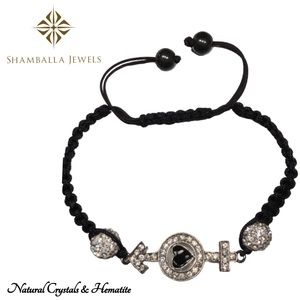 NEW Shamballa 8MM Crystals & Hematite Bead Bracelet